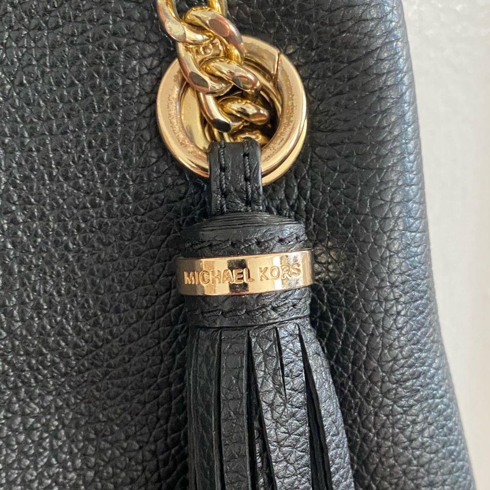 Michael Kors Drop Chain Strap Leather Shoulder Bag - Picture 2 of 16
